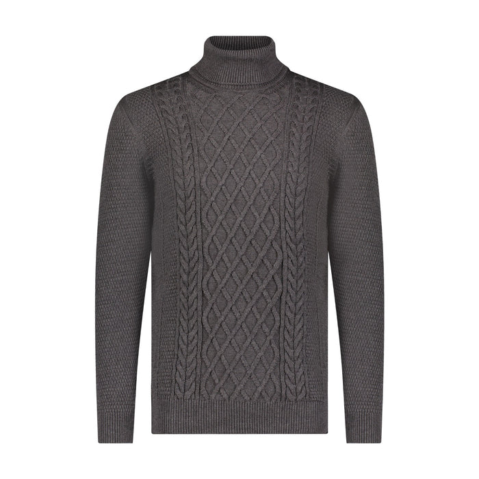 Cable Knit Turtleneck Sweater