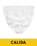 Calida 21901 Lace Trim Hipster Panty White
