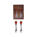 Canape Knives with Hand-Blown Glass Handles