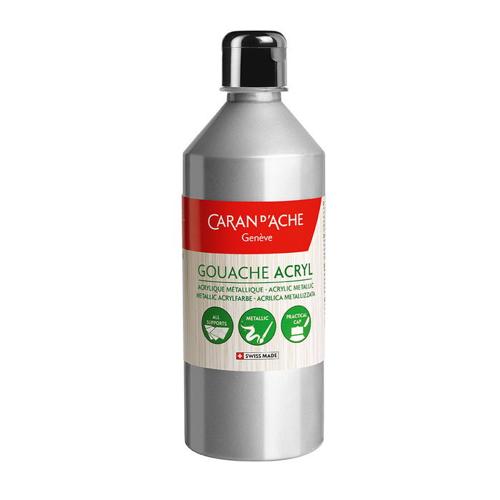 Caran d'Ache Gouache Acryl Liquid 500ml Metallic by Caran d'Ache at Cult Pens