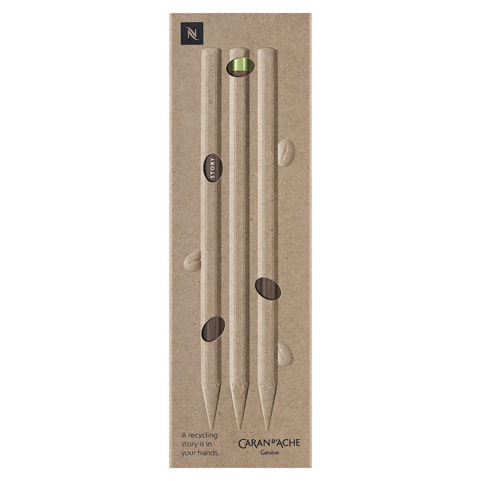 Caran d'Ache Swiss Wood Pencils Set of 3 Nespresso by Caran d'Ache at Cult Pens