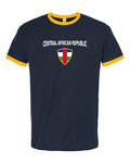 Central African Republic Arched Crest Soccer Ringer Tee — NYC Factory