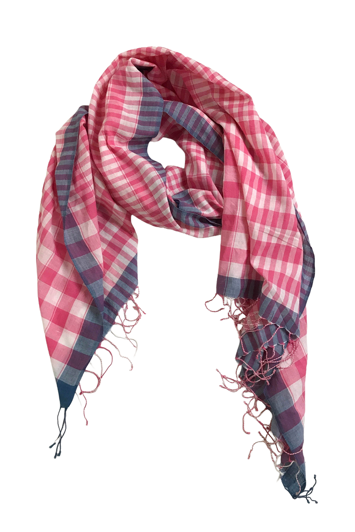 CHECKED COTTON STOLE
