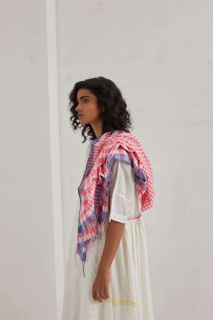 CHECKED COTTON STOLE