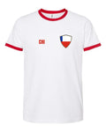 Chile Soccer Ringer Tee — Retro National Crest | NYC Factory