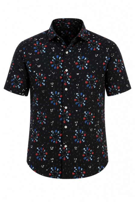 Chitarra Print Stretch Shirt