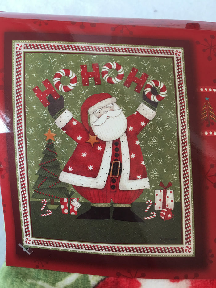 Christmas Debbie Mum Santa Ho Ho Ho Festive Throw or Wall Hanging