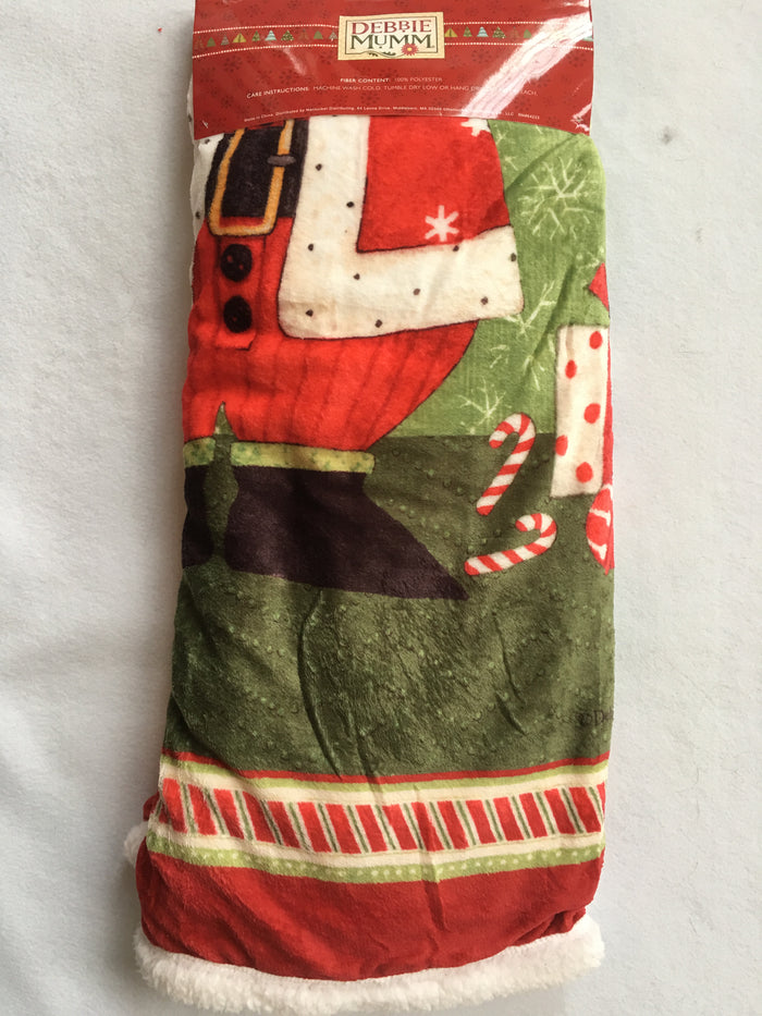 Christmas Debbie Mum Santa Ho Ho Ho Festive Throw or Wall Hanging