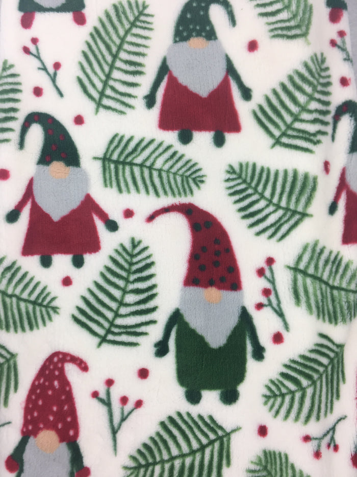 Christmas Gnome, Tree and Berries Blanket Throw