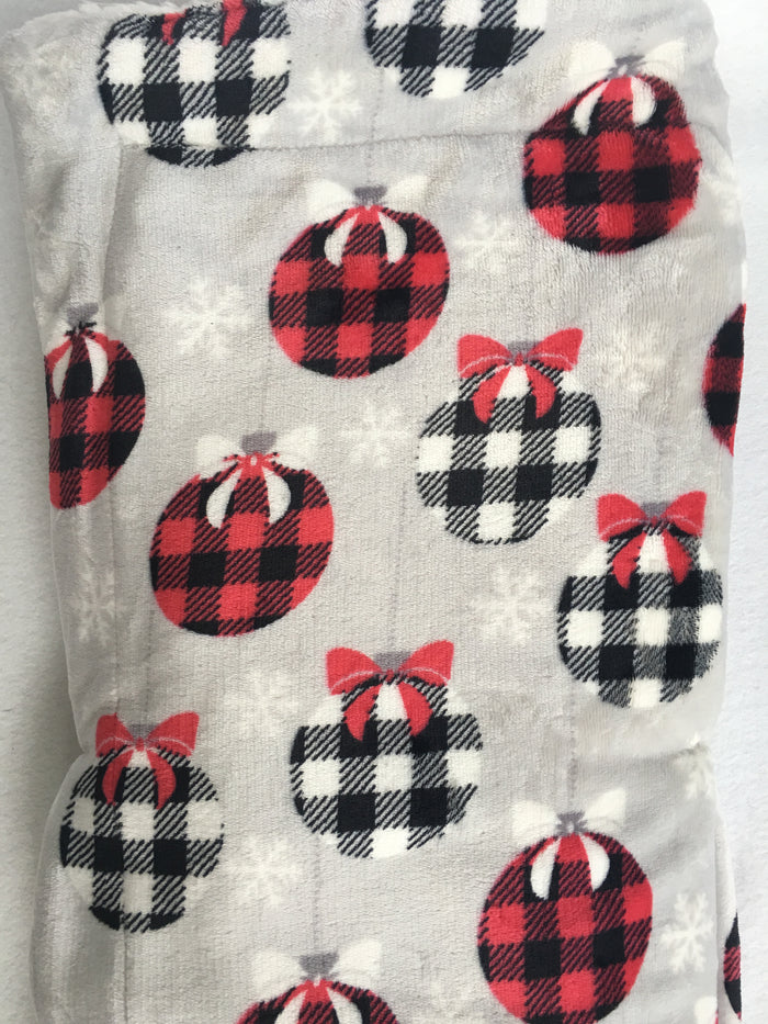 Christmas Ornaments Luxury Plush Throw