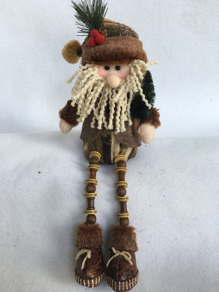 Christmas Plush Santa, Snowman or Moose With Flexible Legs