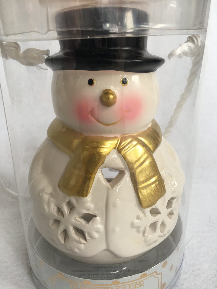 Christmas Snowman Tea Light Holder