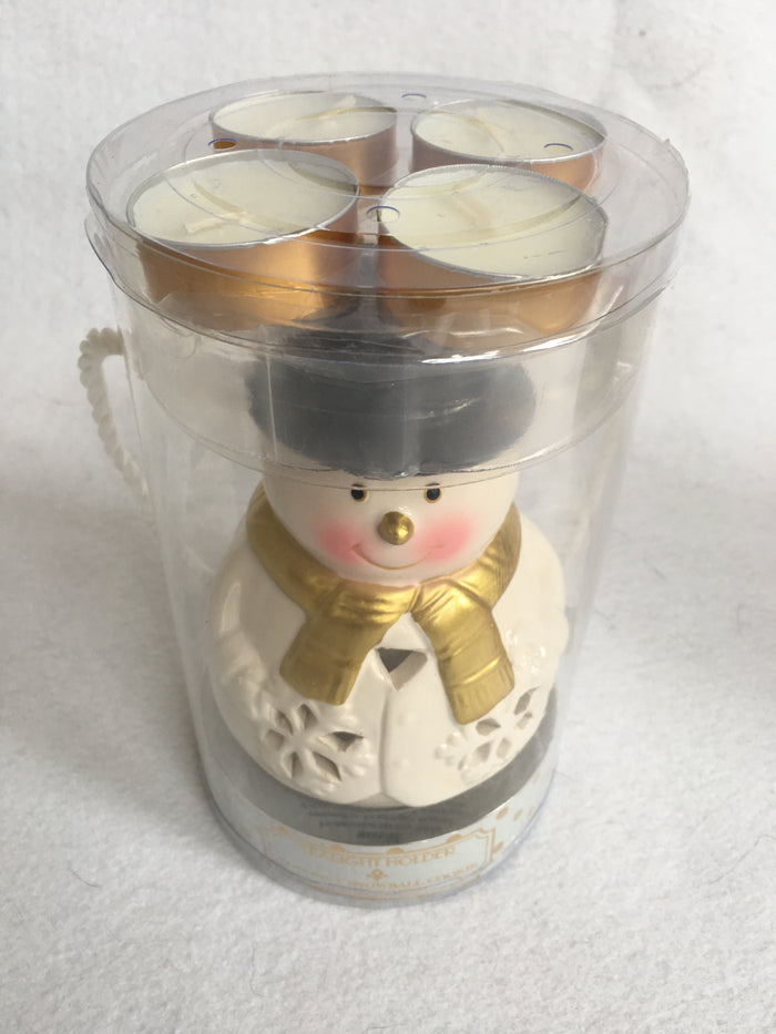 Christmas Snowman Tea Light Holder