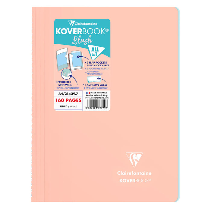 Clairefontaine Koverbook Blush Wirebound Notebook A4 by Clairefontaine at Cult Pens