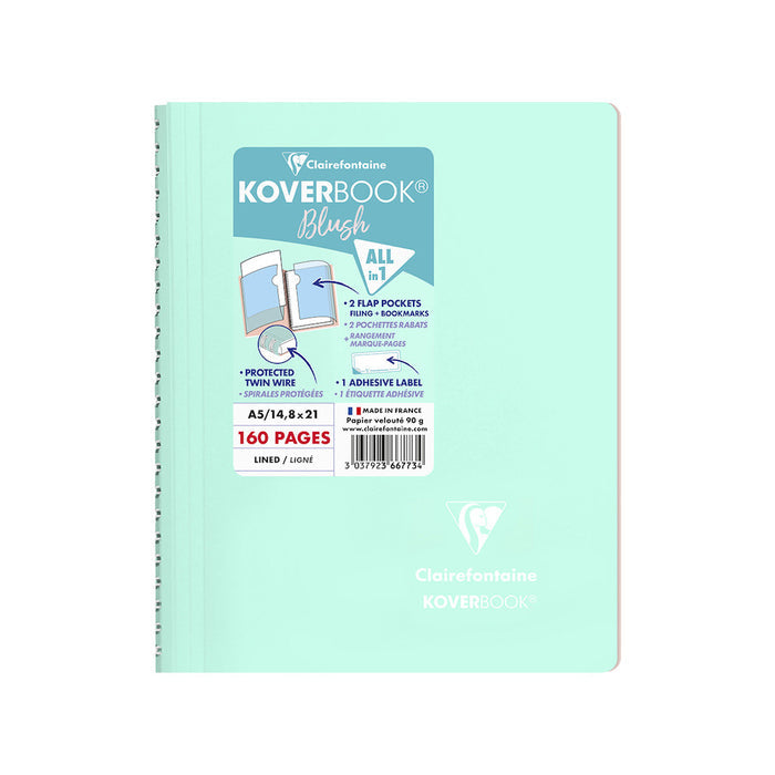 Clairefontaine Koverbook Blush Wirebound Notebook A5 by Clairefontaine at Cult Pens