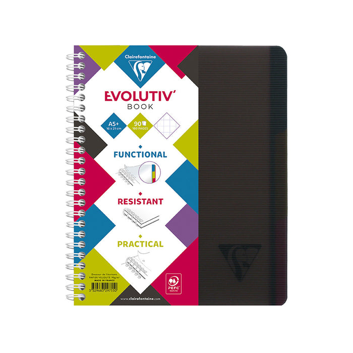 Clairefontaine Linicolor Wirebound Notebook A5 + Removable Divider by Clairefontaine at Cult Pens