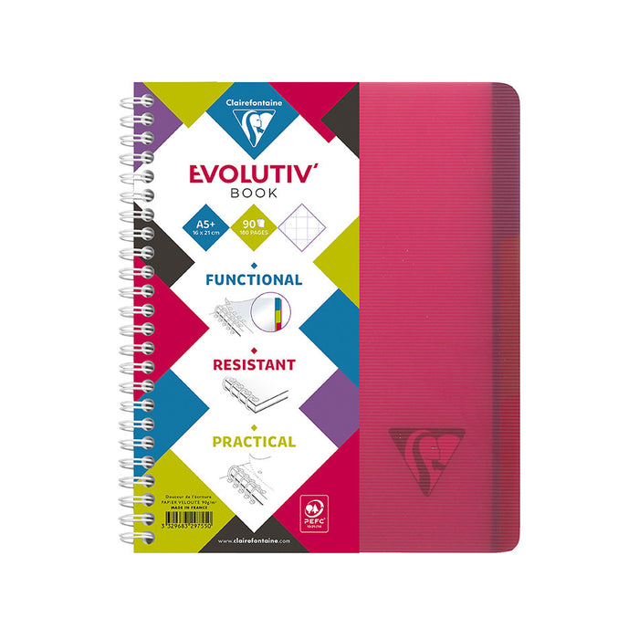 Clairefontaine Linicolor Wirebound Notebook A5 + Removable Divider by Clairefontaine at Cult Pens