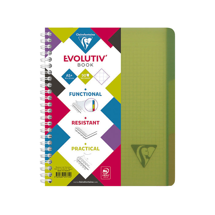 Clairefontaine Linicolor Wirebound Notebook A5 + Removable Divider by Clairefontaine at Cult Pens