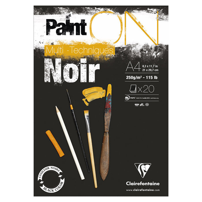 Clairefontaine Paint On Black Pad A4 by Clairefontaine at Cult Pens