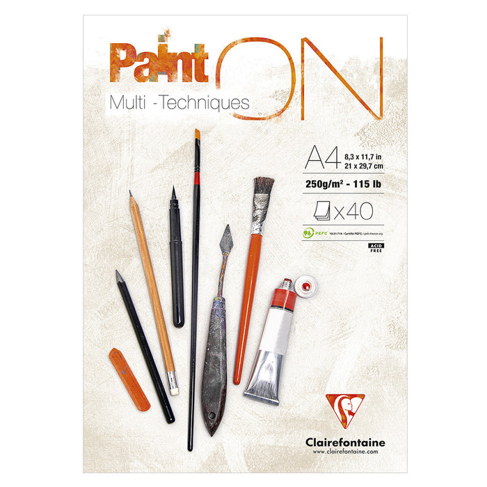 Clairefontaine Paint On Glued Pad A4 by Clairefontaine at Cult Pens
