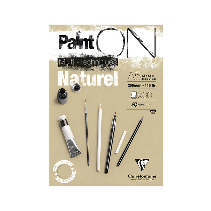 Clairefontaine Paint On Kraft Glued Pad A5 by Clairefontaine at Cult Pens