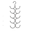 CmfwaMedsr Metal Scarf Hanger,Belt Rack with 10 Hooks Wardrobe Organiser for Scarves Ties-Black 1 Pack