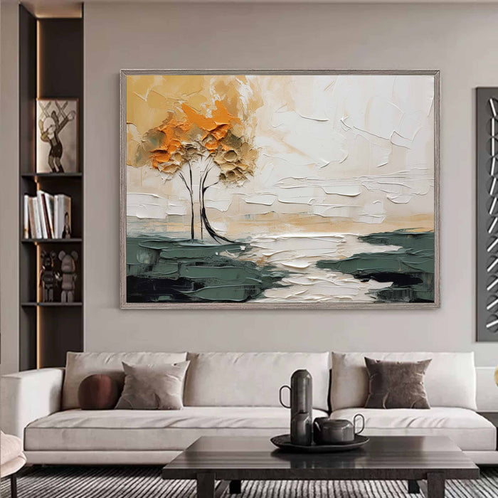 Large Abstract Landscape Art Landscape Minimalist Wall Art Decor Landscape Textured Oil Painting