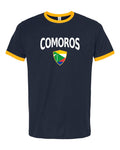 Comoros Arched Crest Soccer Ringer Tee — NYC Factory