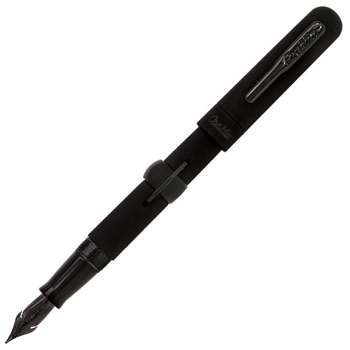 Conklin Mark Twain Crescent Filler 1898 Fountain Pen Limited Edition Superblack Gunmetal by Conklin at Cult Pens