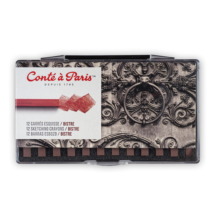Conté à Paris Carre Sketching Crayons Bistre Set by Conté à Paris at Cult Pens
