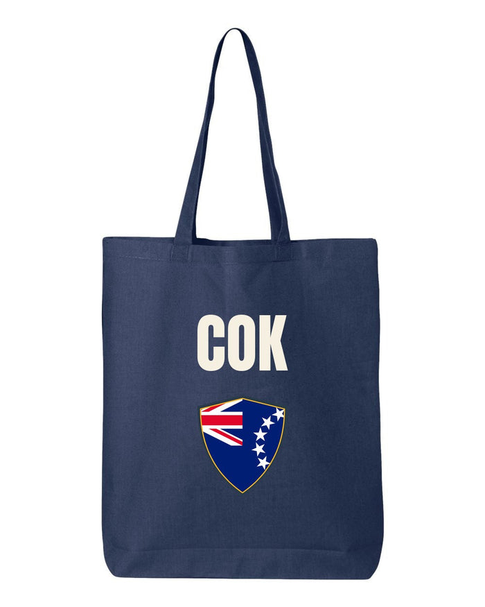 Cook Islands Soccer Tote Bag — National Crest Badge | NYC Factory