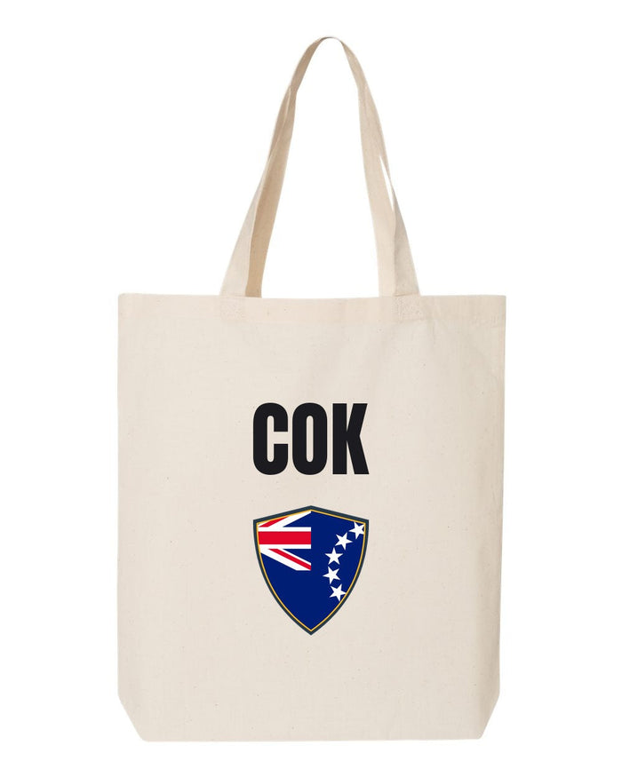 Cook Islands Soccer Tote Bag — National Crest Badge | NYC Factory