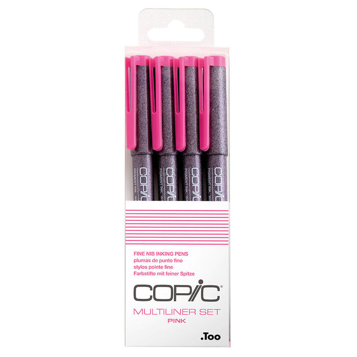 Copic MultiLiner Drawing Pen Set of 4 Pink by Copic at Cult Pens