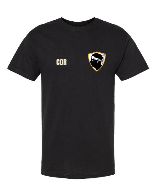 Corsica Soccer Tee — Retro National Crest | NYC Factory