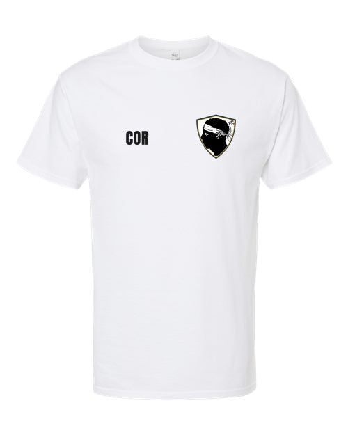 Corsica Soccer Tee — Retro National Crest | NYC Factory