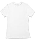 White cotton modal short-sleeve crew neck shell