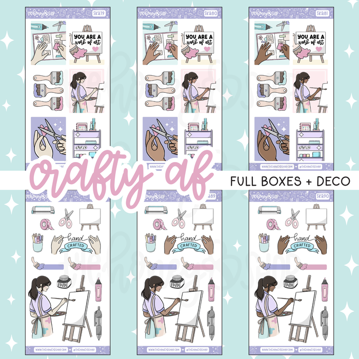 Crafty AF | 8 Page Weekly Kit | Choose your Skin Tone!