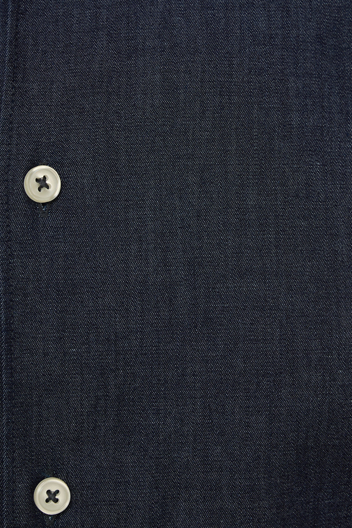 Denim Washed Stretch Button Down Shirt