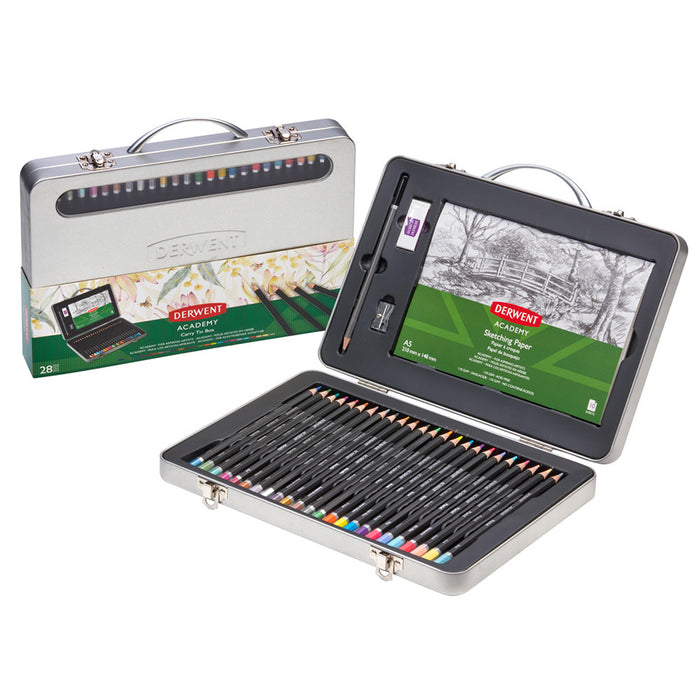 Derwent Academy Neon Pencil Carry Tin by Derwent at Cult Pens