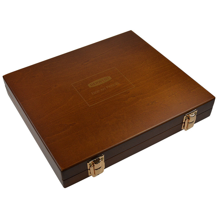 Derwent Coloursoft Coloured Pencils Wooden Box of 48 by Derwent at Cult Pens
