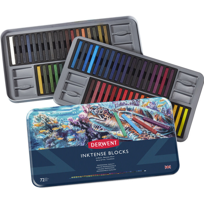 Derwent Inktense Colour Block Tin of 72 by Derwent at Cult Pens