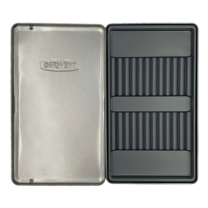 Derwent Silver Tin for 12 Pencils by Derwent at Cult Pens