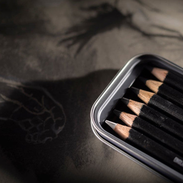 Derwent Watersoluble Graphite Sketching Pencil Tin of 6 by Derwent at Cult Pens