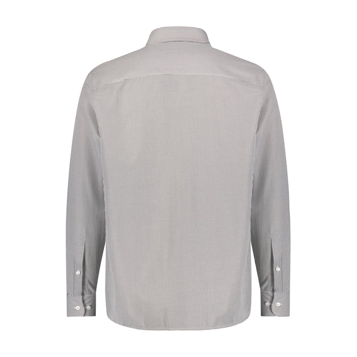 DIAGONAL CHARCOAL STRIPE SHIRT