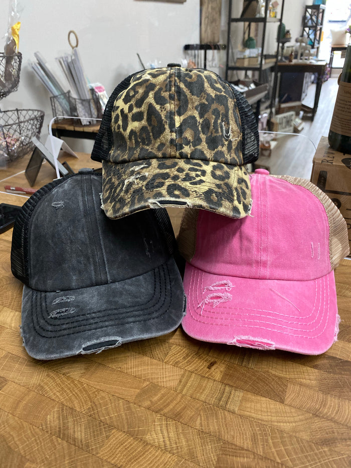 Distressed Pony Caps