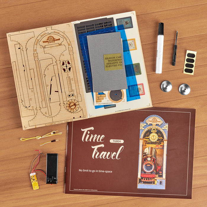 DIY Miniature Book Nook Model, Time Travel Train