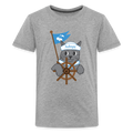 Door County Sailor Cat Kids' Premium T-Shirt - heather gray