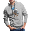 Door County Sailor Cat Premium Hoodie - heather grey