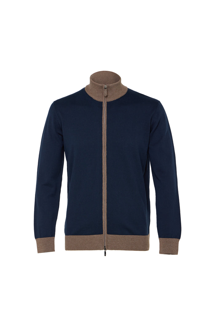 Double Full Zip Sweater