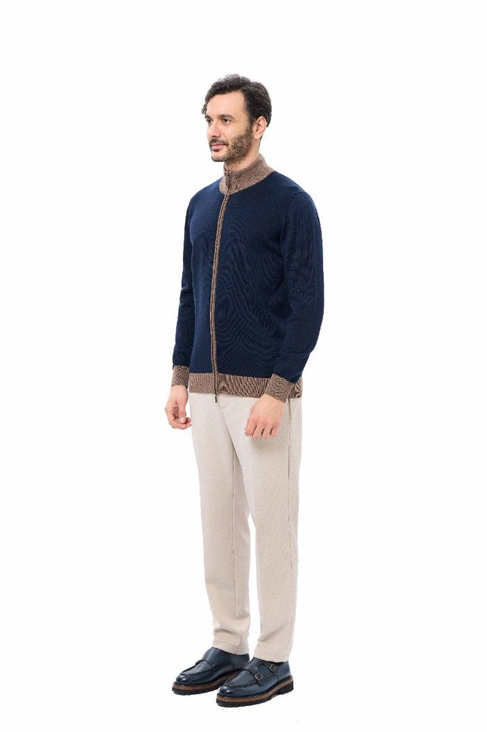 Double Full Zip Sweater